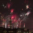 Warnemünder Leuchturm im Feuerwerksspektakel 2