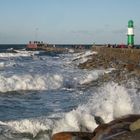 Warnemünder Mole stürmisch