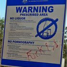 ** Warning Sign / Borroloola , Rrumburriya  Indigenous Land ** 