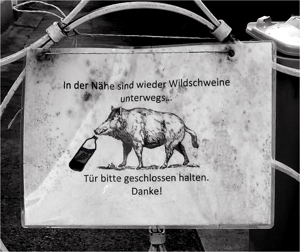 Warnschild.