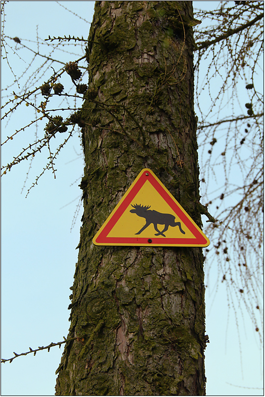 Warnschild ...