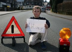 Warnung vor der Einsatzstelle