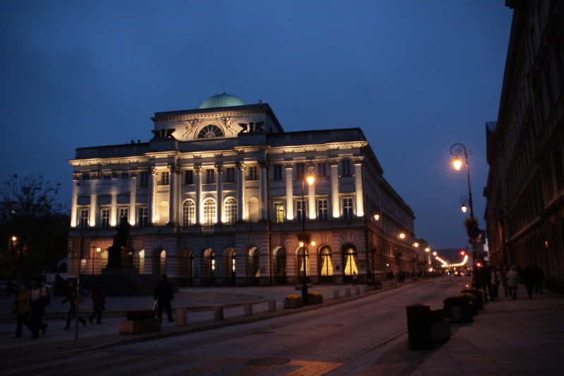 Warsaw by night