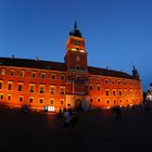 Warsaw Castle by night