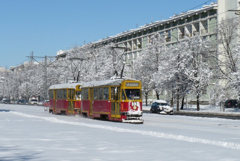 Warschau: 13N im frischen Neuschnee