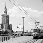 Warszawa, Kultur Palast mit Strassenbahn