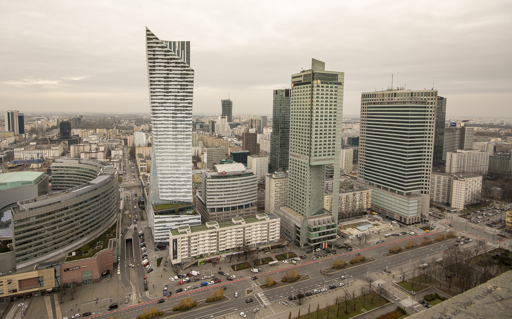 Warszawa  - View from Palac Kultury i Nauki (Palace of Culture and Science) with Zlota 44 - 08