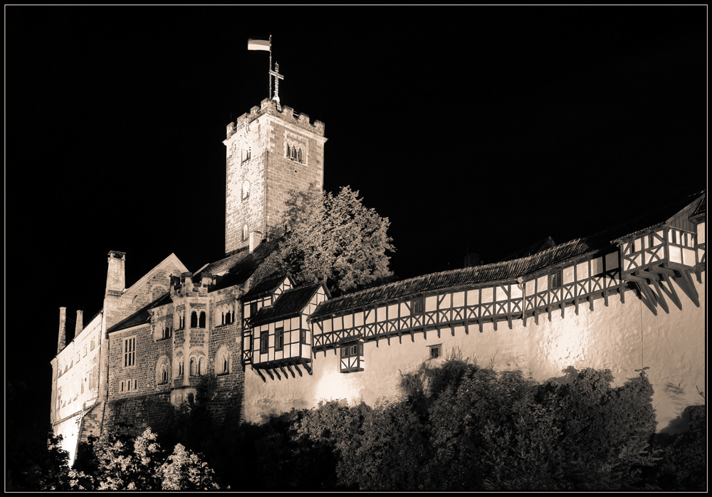 Wartburg bei Nacht