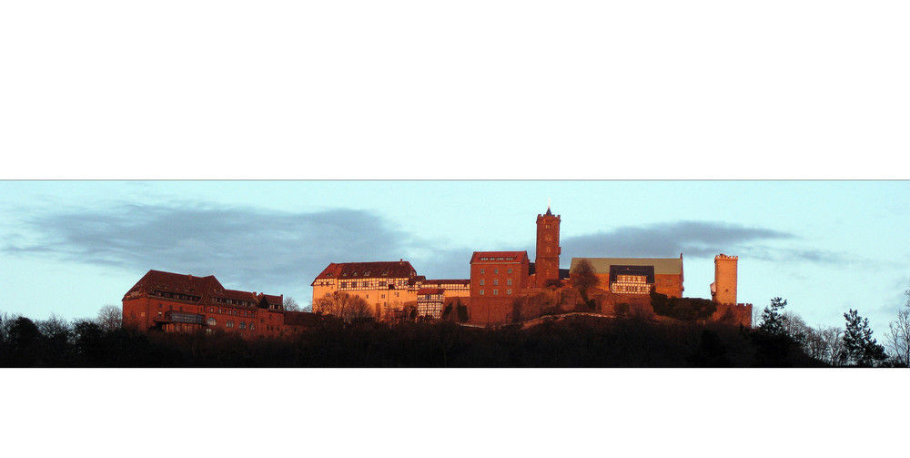 Wartburg bei Sonnenuntergang