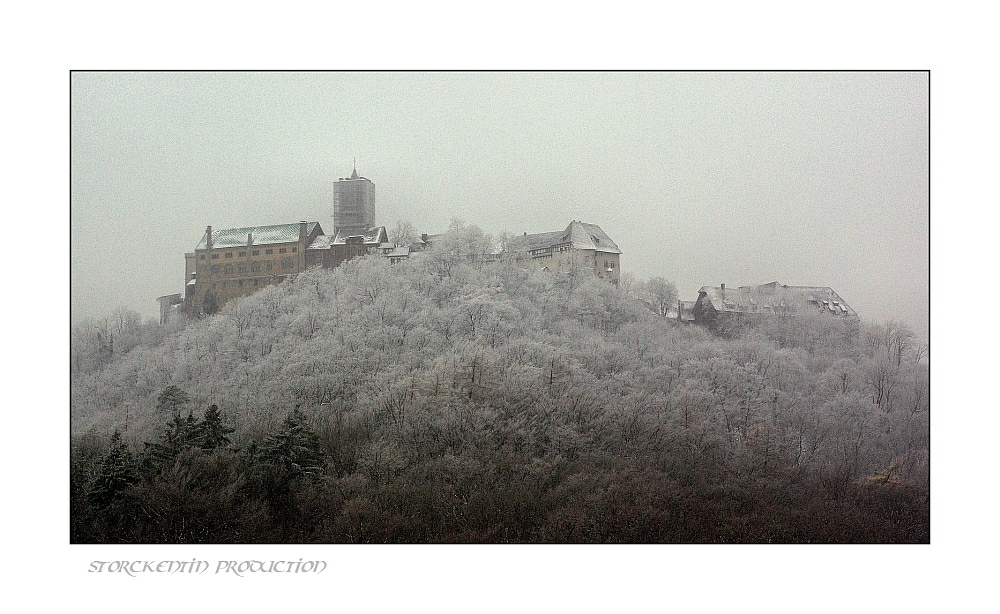 Wartburg im Schneesturm