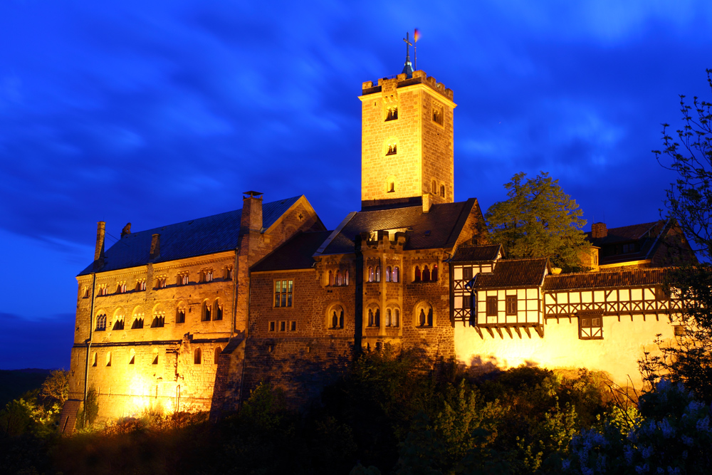 Wartburg zur "Blauen Stunde"