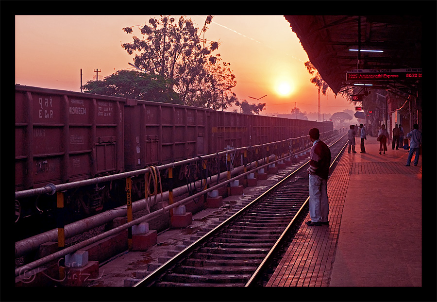 Warten auf den Amaravathi Express