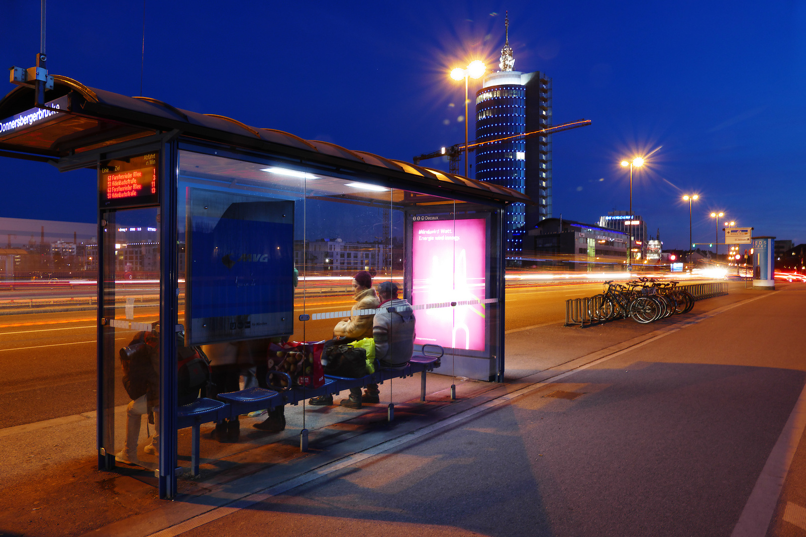 Warten auf den Bus