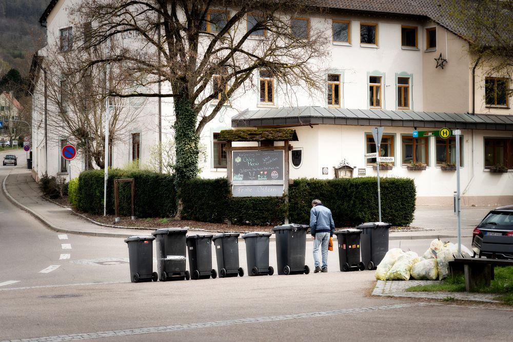 Warten auf den Bus...