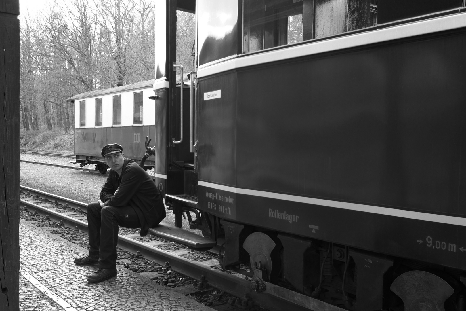 Warten auf den Dampfzug *