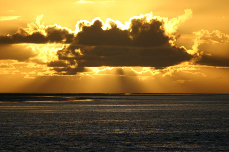 Warten auf den Sonnenuntergang