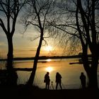 Warten auf den Sonnenuntergang am Steinbersger See in der Nähe von Schwandorf