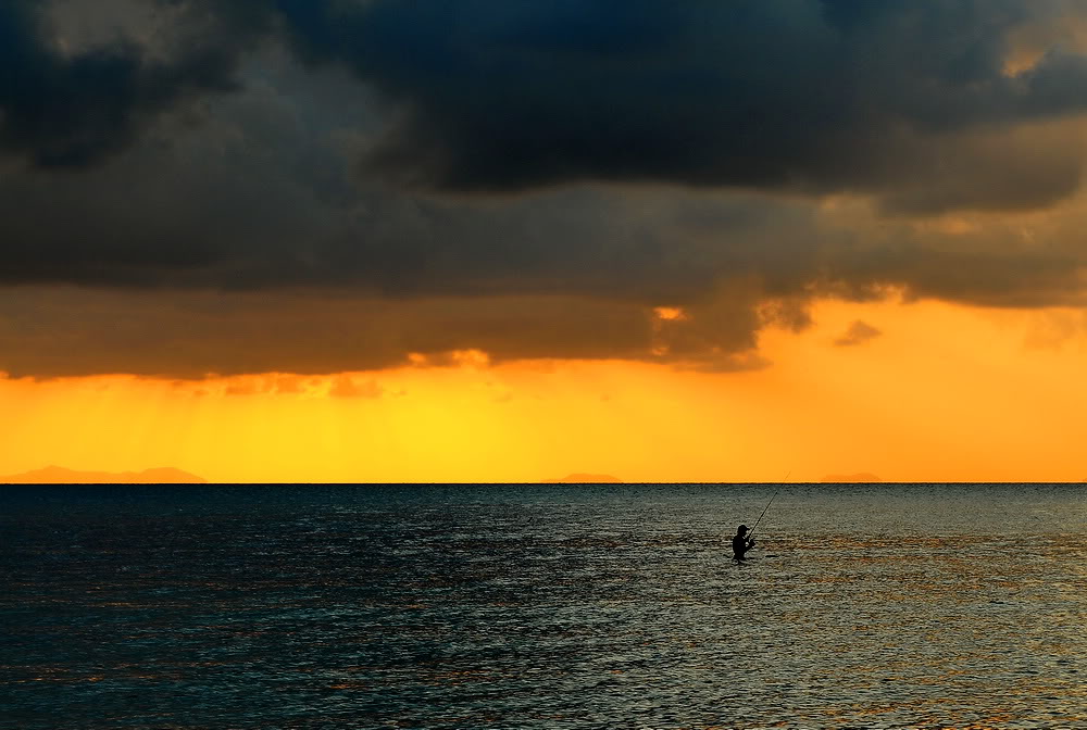 Warten auf den Sonnenuntergang