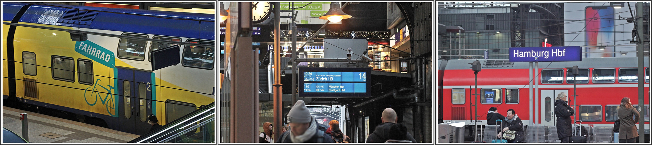 Warten auf den Zug nach Hause