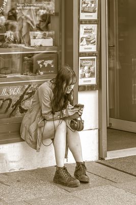 Warten auf die Freundin