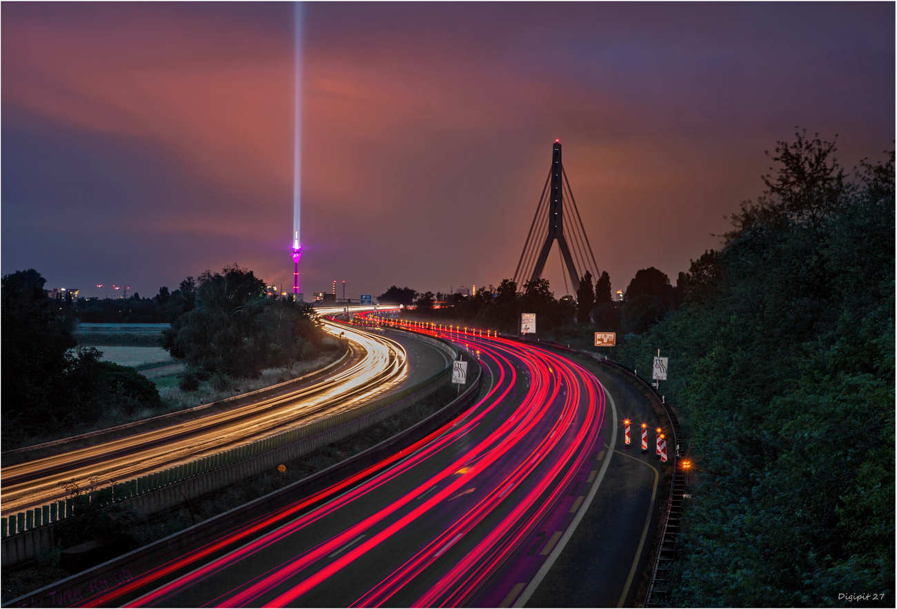 Warten auf die Lasershow