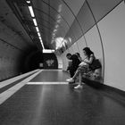 Warten auf die nächste U-Bahn