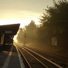 Warten auf die S-Bahn um 6:35 Uhr