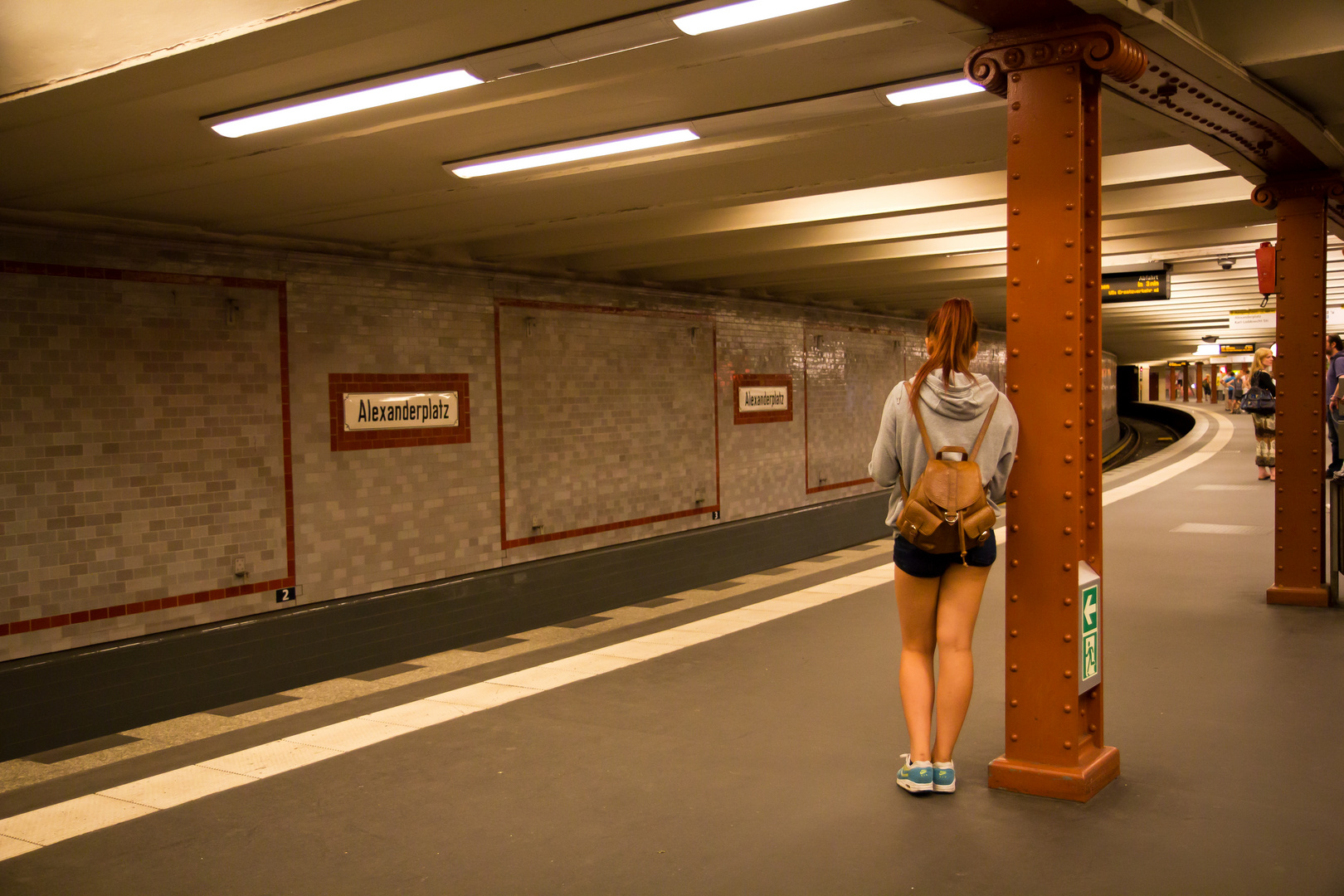 Warten auf die U-Bahn