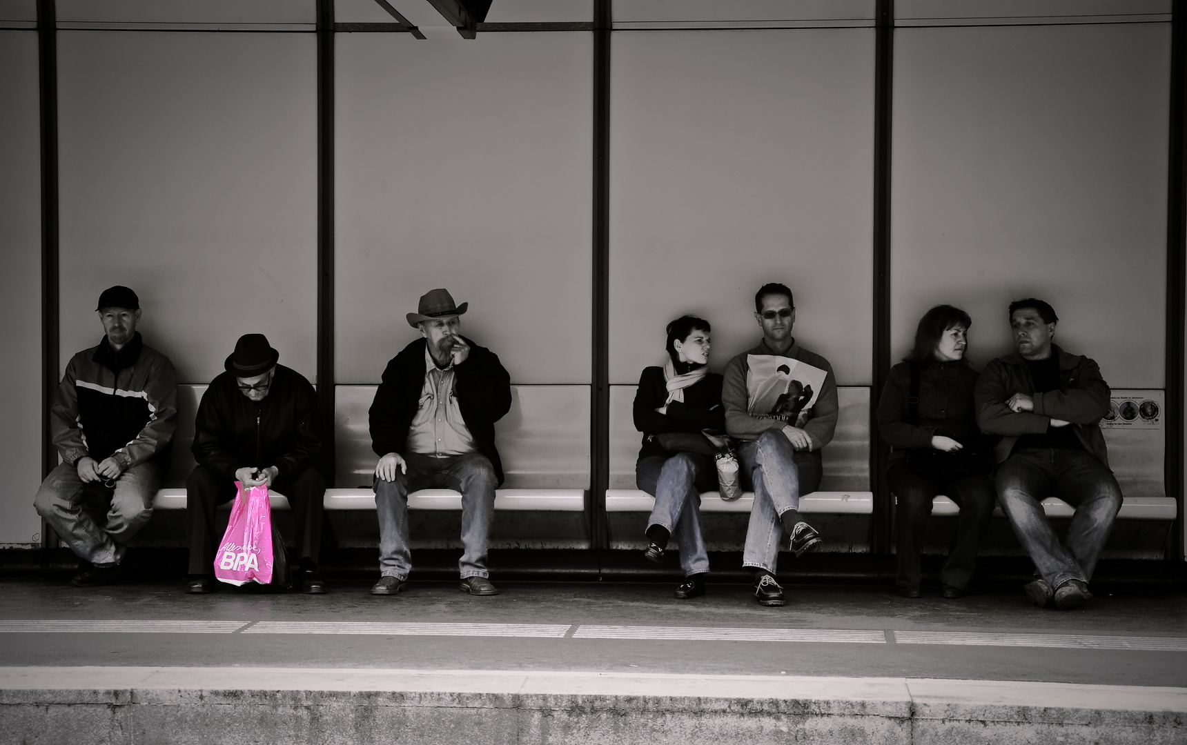 Warten auf die U-Bahn