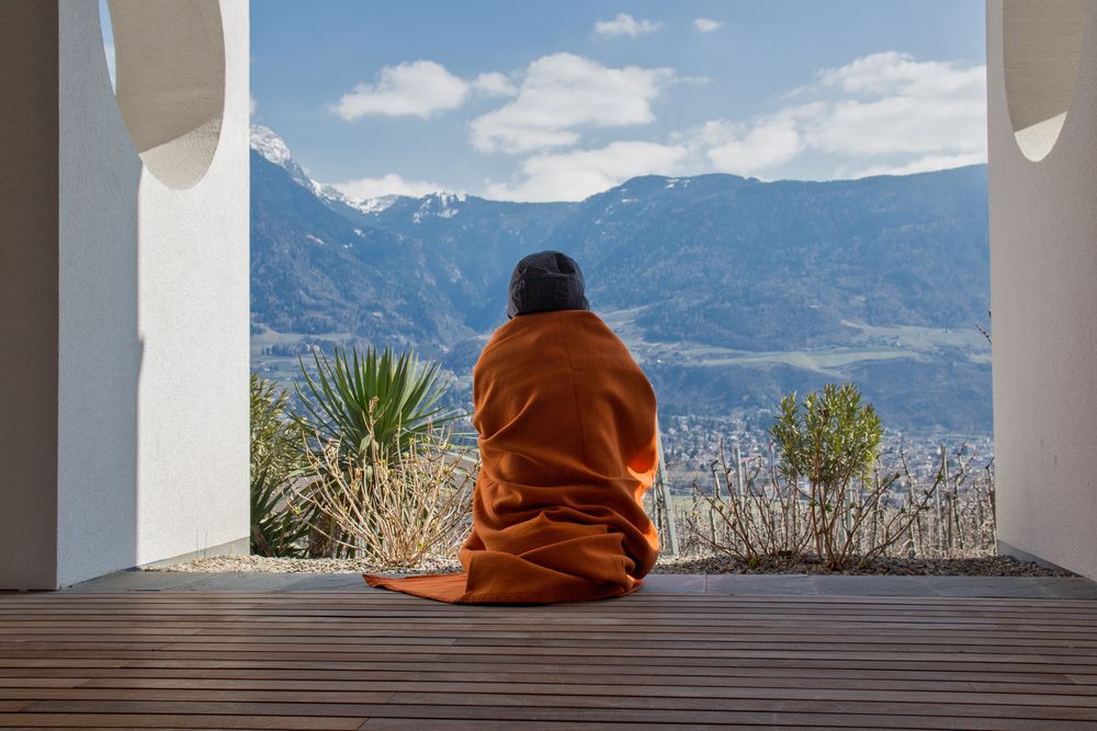 Warten auf die Yoga-Stunde