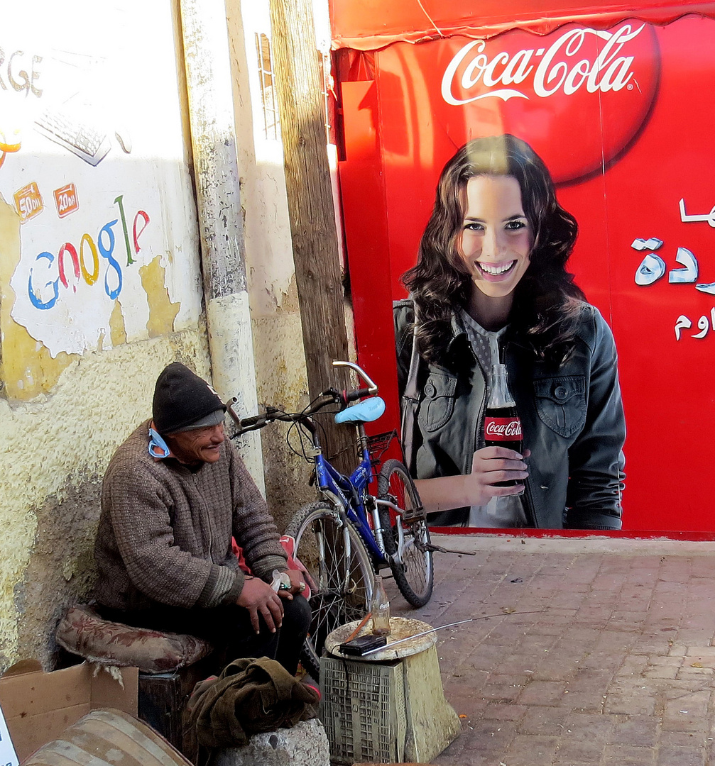 Warten auf Kundschaft in Meknes