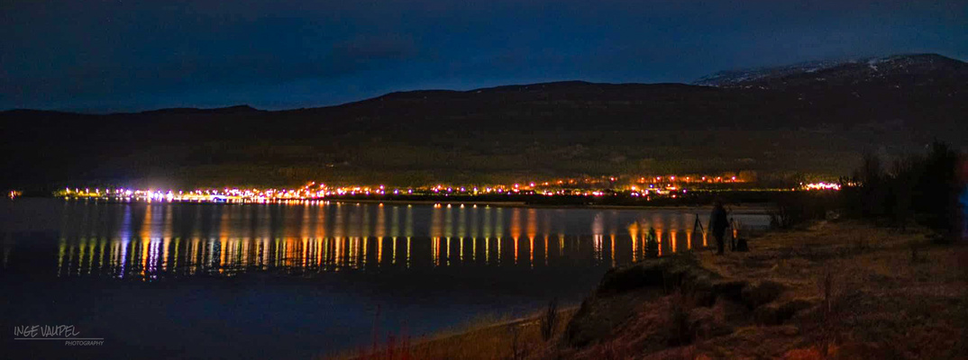 Warten auf Polarlichter am Skibotn, Nordnorwegen 