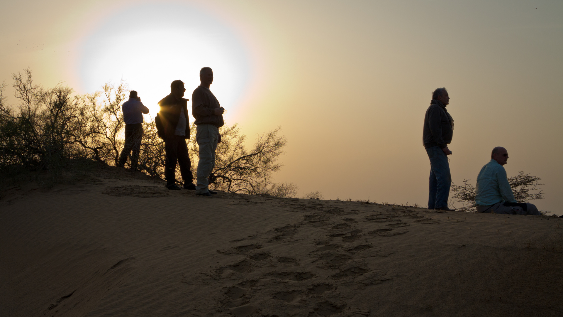 Warten auf sunset