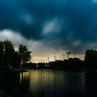 Warten bis der Regen kommt im Olympiapark