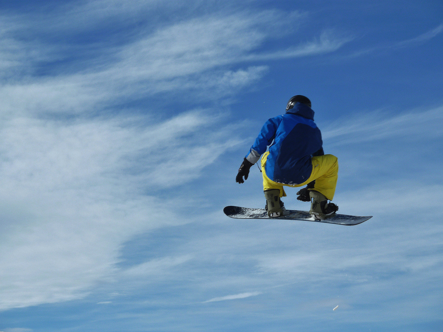 Warum ein Flugzeug - fliegen kann ich auch mit meinem Snowboard