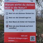 Warum wirfst Du Deinen Müll in die Natur?