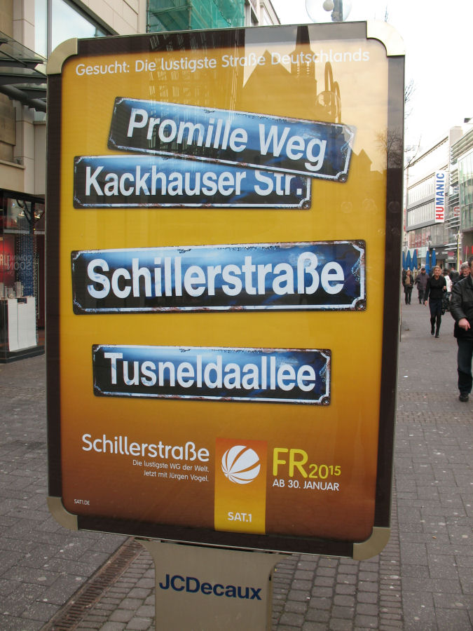 Was es alles für Straßennamen gibt ....