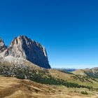 Was für ein Klotz, der 3181 m hohe Langkofel in der Morgensonne, Luis Trenkers Lieblingsberg 