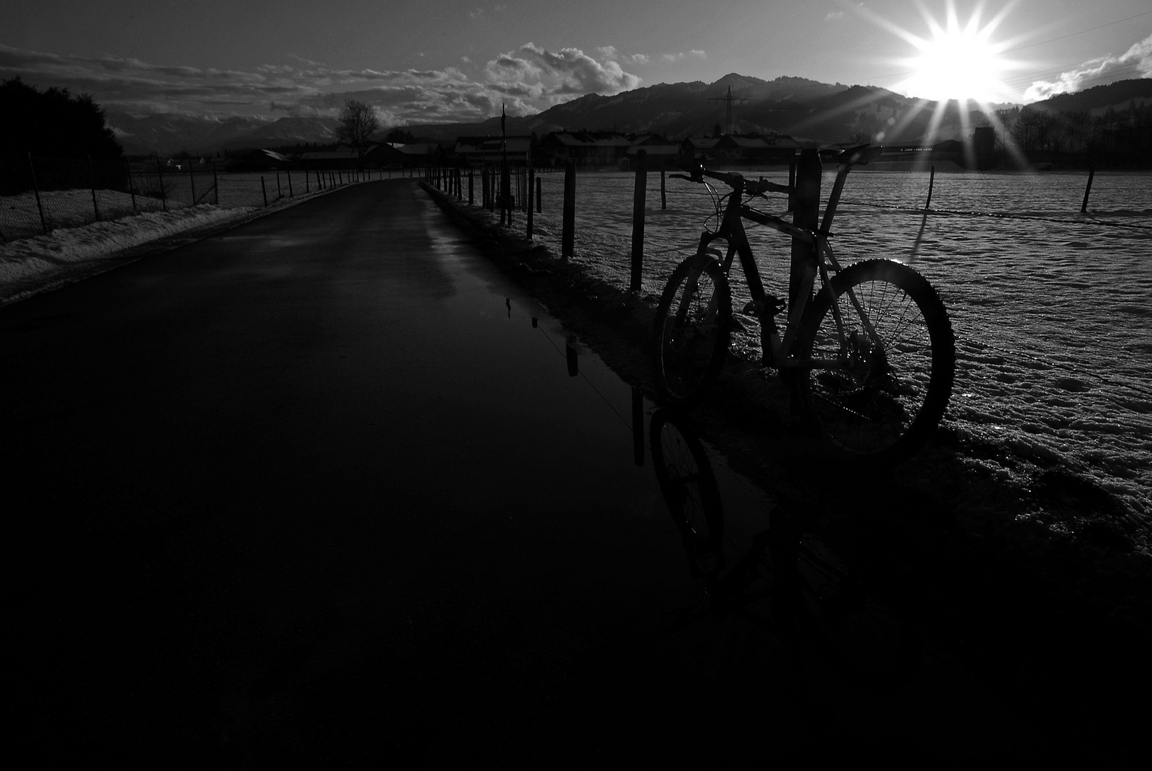 Was gibt es schöneres als bei Sonnenuntergang sport zu machen...