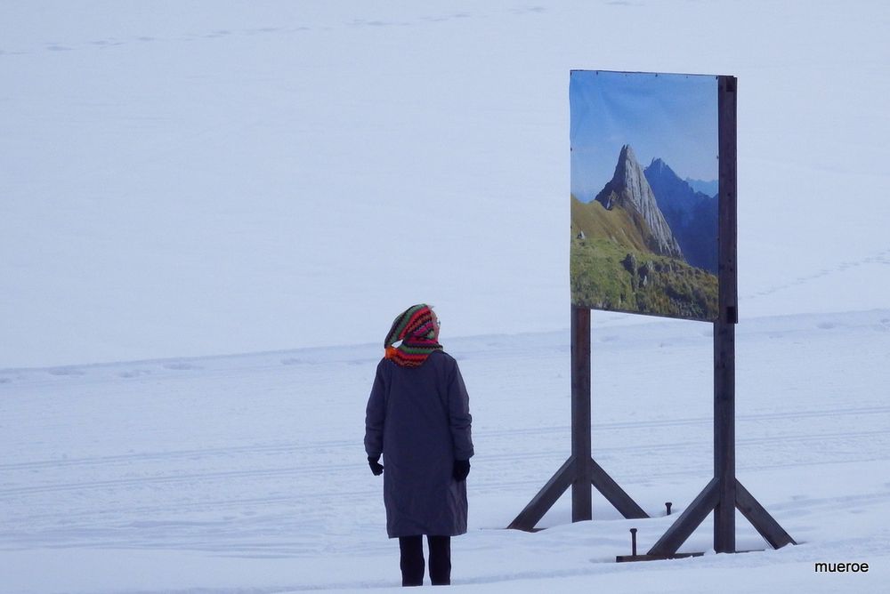 "Was ist denn das?" (Foto) Kunst im Schnee!