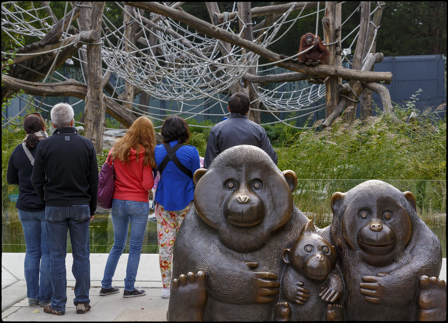 Was sich der Orang  Utan im Hintergrund sitzend wohl denkt ??? ;o))