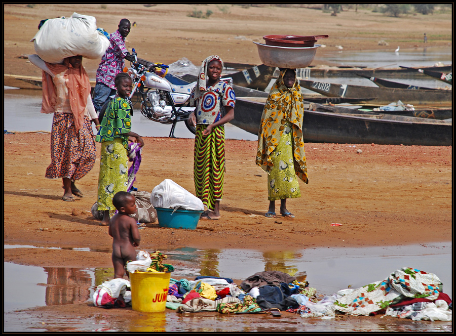 Waschtag am Niger