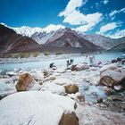 waschtag an heissen quellen in ladakh...