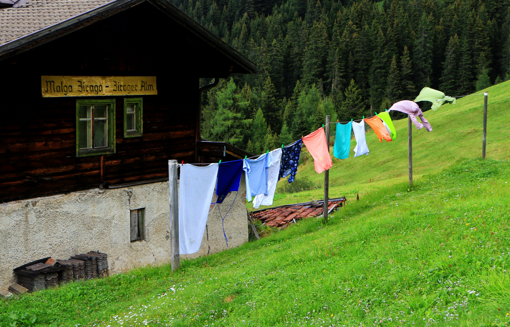 Waschtag auf der Alm