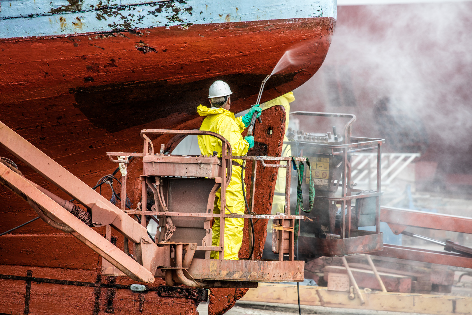 Waschtag auf der Werft