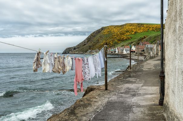Waschtag in Crovie/Schottland