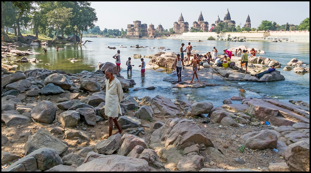 Waschtag in Orchha (Madhya Pradesh - Indien)