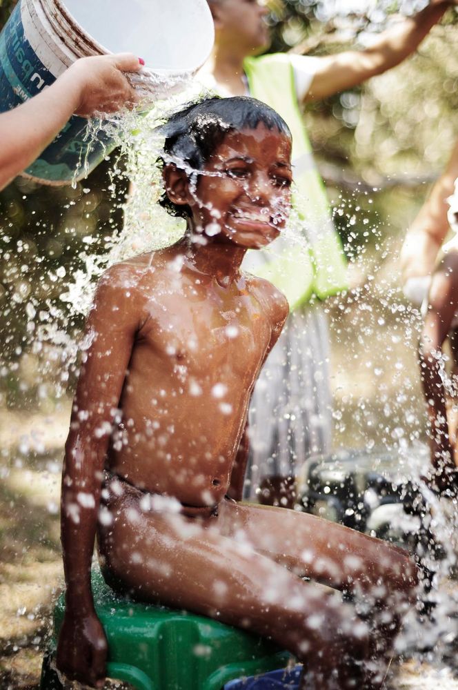 Waschtag - Slum in Goa