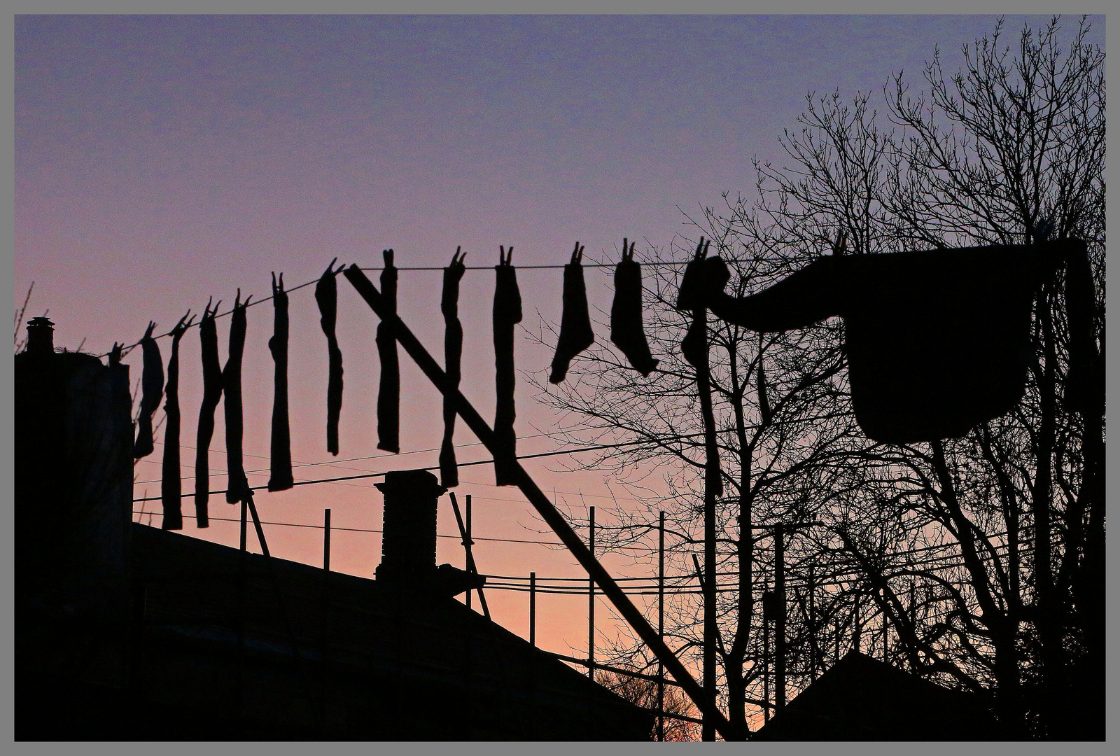 washing line 2 newtown near lilburn evening