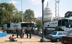 Washington, D.C.: Mobile Command Posts vor dem Capitol